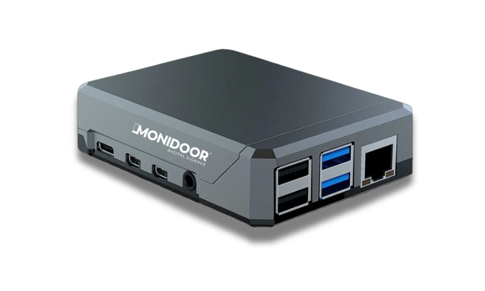 Box Monidoor per collegare uno schermo alla gestione dei contenuti da remoto